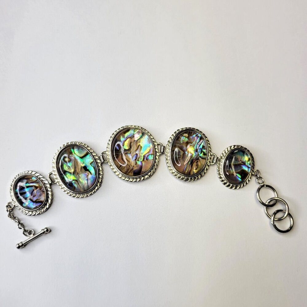 Unique Abalone Biwa Shell Bracelet